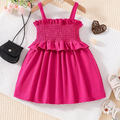 Baby Girl Ruffle Cami Dress Summer Dopamine Dress Up