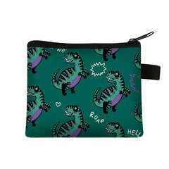 Cute Dino Coin Purse Zipper Card Holder Key Pouch