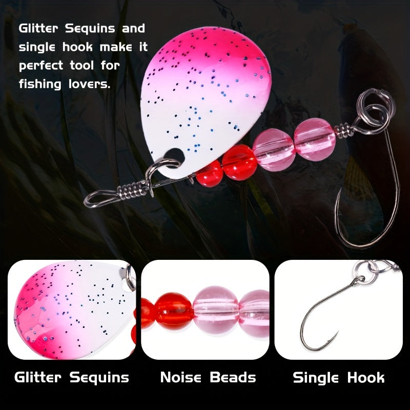 Brass and Copper Spinner Lure for Bass Fishing Single Hook Fish Tackle Pesca