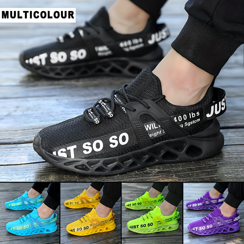 Men's Plus Size Knit Running Shoes Breathable Soft Sole Sneakers