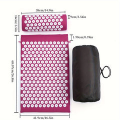 Yoga Acupressure Massage Mat & Pillow Set for Relaxation