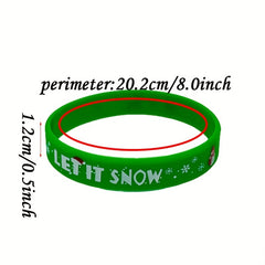 Christmas Themed Silicone Bracelet - Holiday Party Decoration