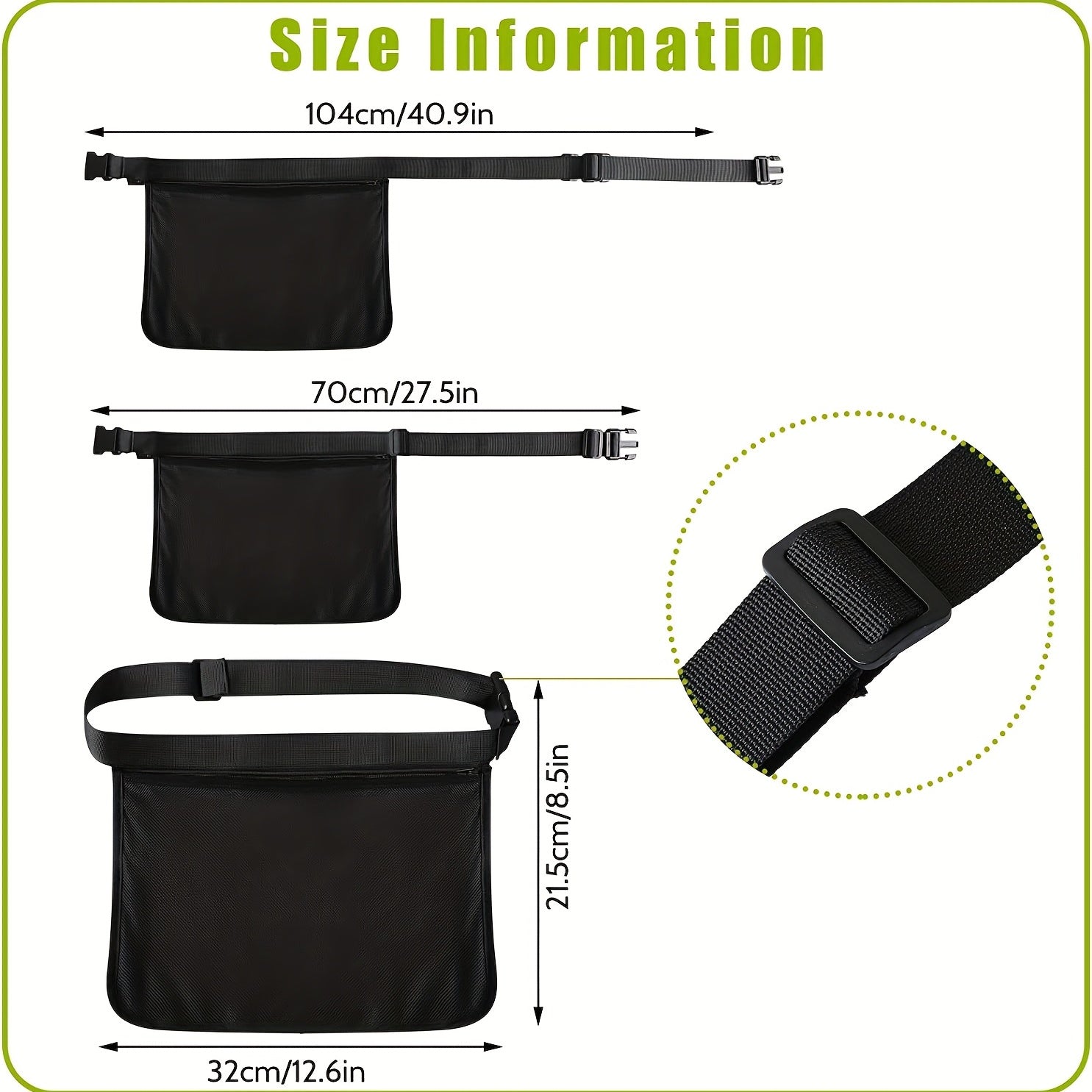 Nylon Tennis Ball Holder Waist Bag for Outdoor Sports