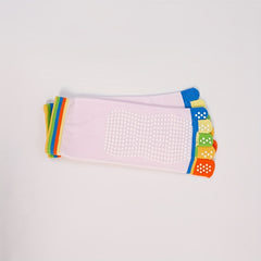 Rainbow Yoga Socks Five Toe Split Non-slip Dance Socks For Pilates Yoga Ballet