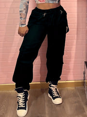 Cargo Pants With Strap Casual Women's Clothing