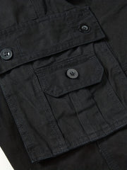 Men's Cotton Cargo Shorts with Drawstring - Summer Outdoor Wear
