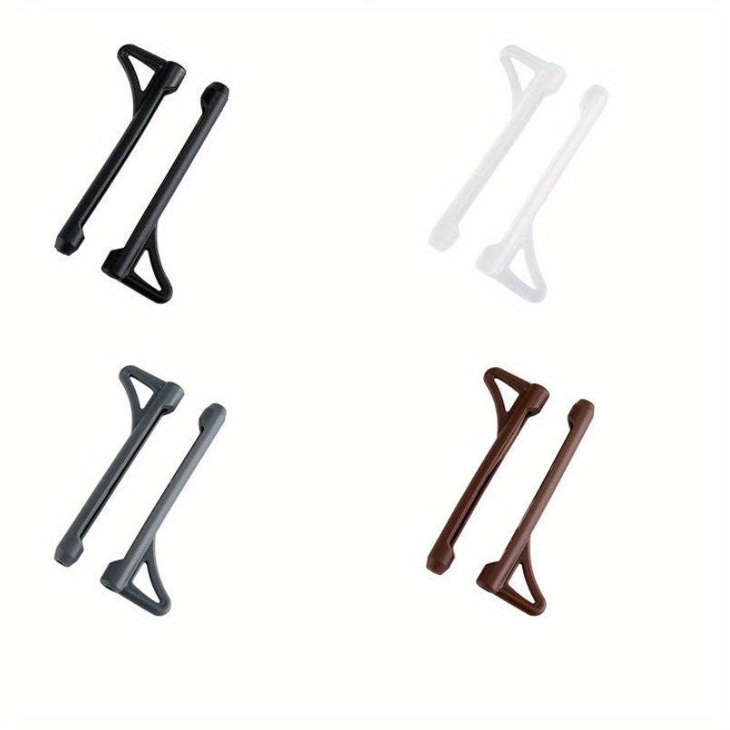 4 Pairs Silicone Anti Slip Glasses Ear Hooks Keep Glasses Secure