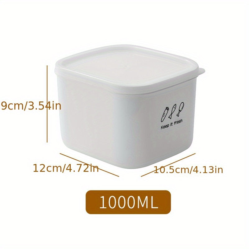 3pcs Plastic Sealed Heating Bento Lunch Box Refrigerator Fresh keeping Box