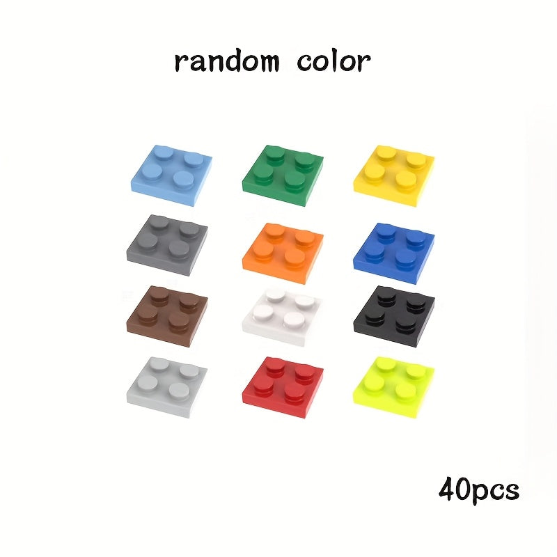 50pcs MOC Building Blocks Thin Plate 2x2 Dots DIY Toy for Kids