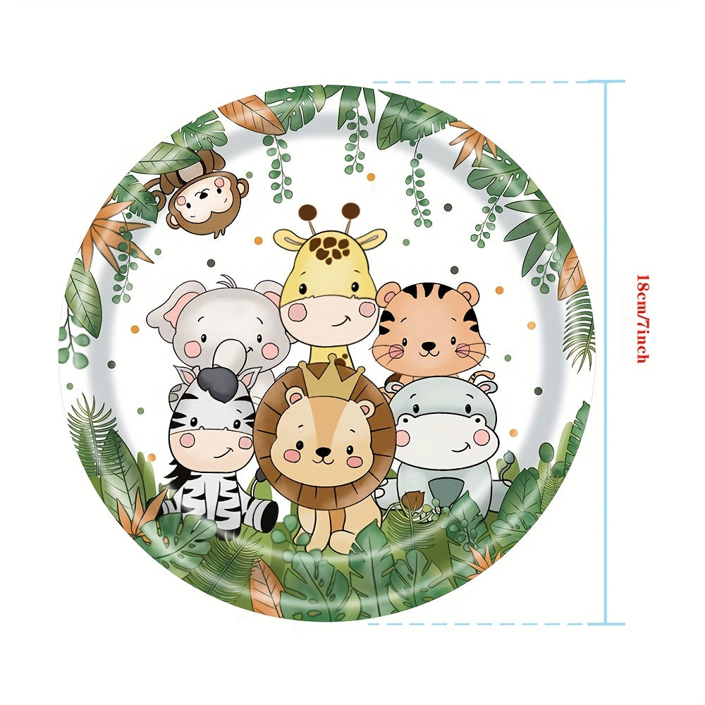 Wild One Party Plates And Napkins Animal Forest Birthday Party Supplies