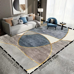 Nordic Geometric Pattern Area Rug Non-Slip Large Carpet Washable