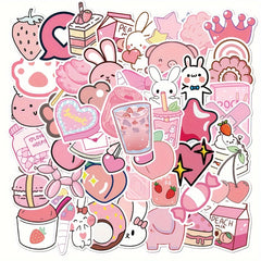50pcs Cartoon Doodle Stickers Waterproof Non-sticker Stickers
