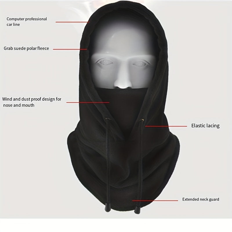 Winter Warm Windproof Fleece Sports Mask For Outdoor Cycling