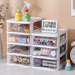 Desktop Transparent Storage Box Small Drawer Type Storage Rack