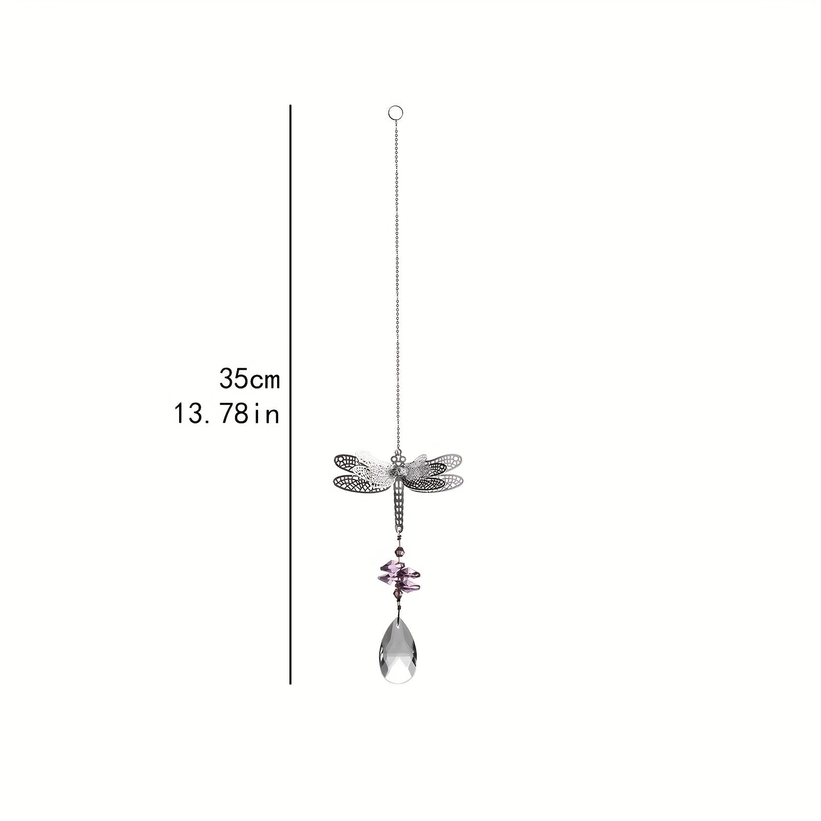 Dragonfly Crystal Pendant Colorful Hanging Ornament