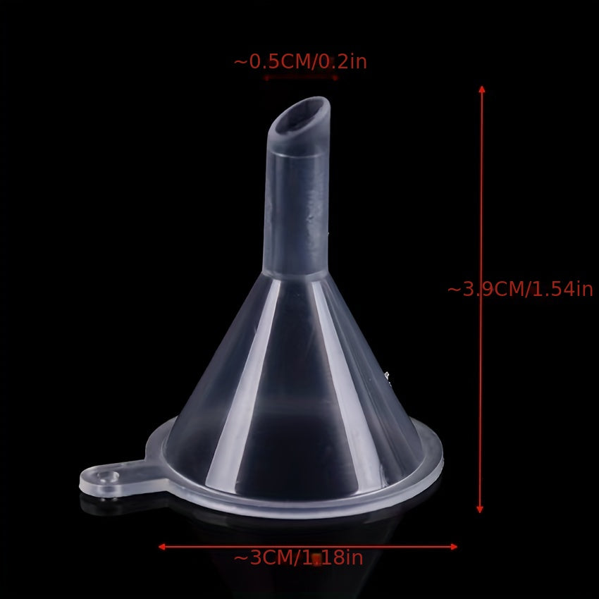 10 Mini Plastic Funnels for Liquid Lab Supplies