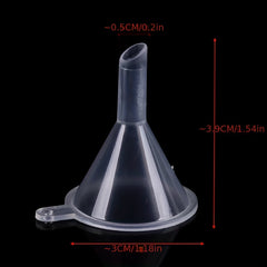 10 Mini Plastic Funnels for Liquid Lab Supplies