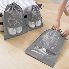 5pcs Non woven Shoe Bags Drawstring Cinch Shoe Storage Bag