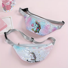Kid's Pony Sequin Waist Bag Chest Bag