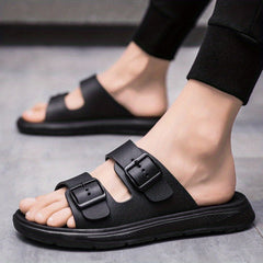 Men's Slide Sandals Non Slip Open Toe Outdoor Beach Shoes