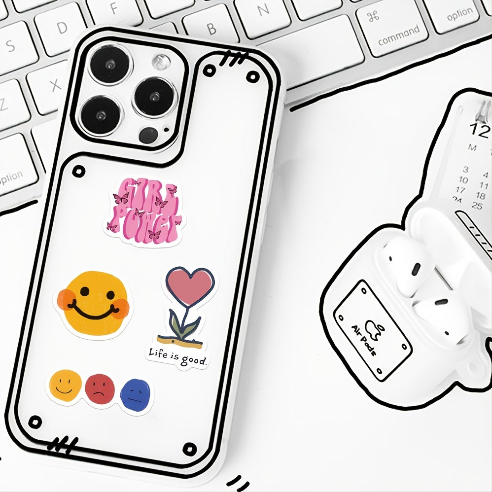 90pcs Flower Doodle Stickers for Phones Laptops Water Bottles & More