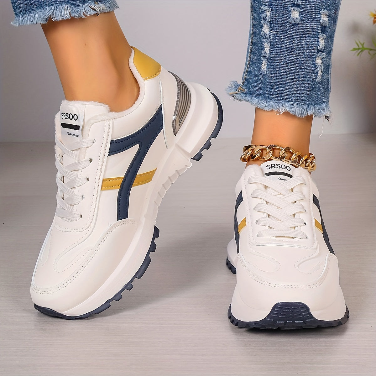 Women's Air Cushion Athletic Sneakers Anti-slip Lightweight Warm Running Shoes