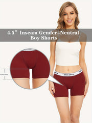 4 Pack Plus Size Panties Set Women's Plus Boyshorts