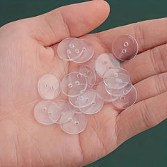 50pcs Transparent Coat Inside Buttons Shirt Round Button