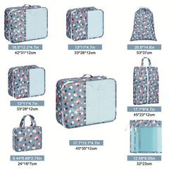10 Pcs Packing Cubes Travel Luggage Organizers For Suitcase Portable Bags