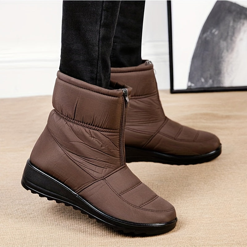 Fur Lined Snow Boots for Women Warm Winter Shoes
