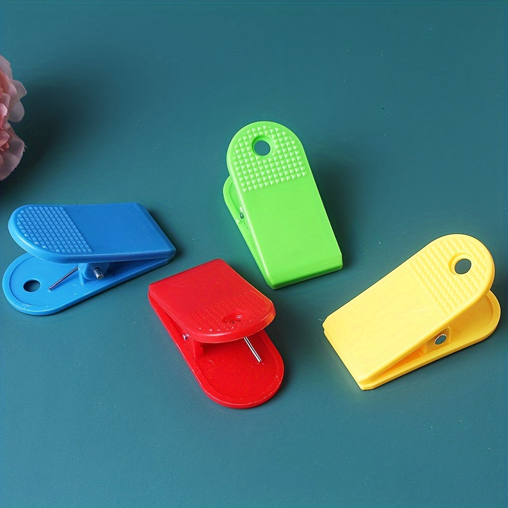 2pcs Macaron Plastic Shoe Clips, Rectangular Medium Clips, Mixed Colors