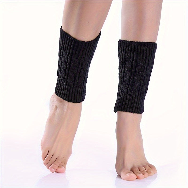 Twist Knit Leg Warmers Short Women's Stockings