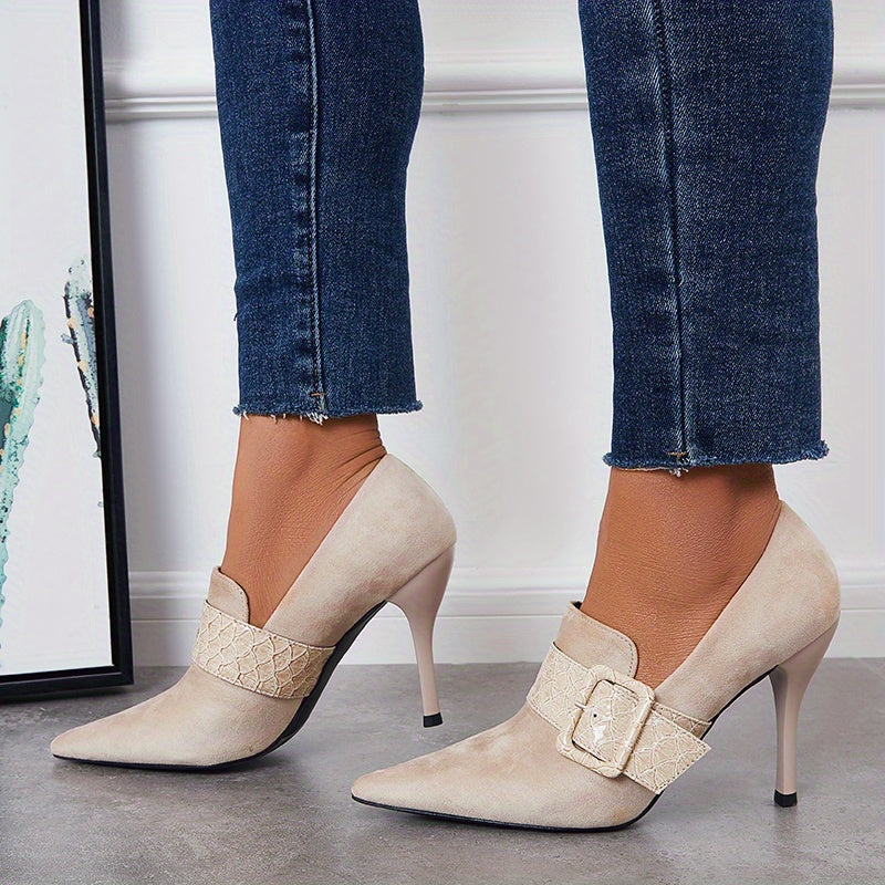 Women's Pointed Toe High Heels Slip On Stiletto Heels