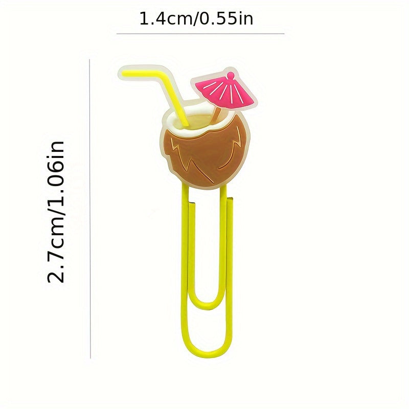 Colorful Flower PVC Paper Clip Bookmarks for Students