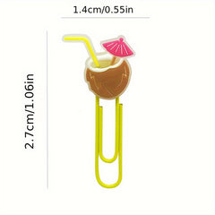 Colorful Flower PVC Paper Clip Bookmarks for Students