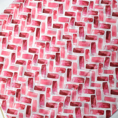 Red Geometric Print Scarf Tassel Shawl Windproof Head Wrap