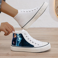 Plush Lined Thermal Chunky Canvas Sneakers Non Slip Skate Shoes