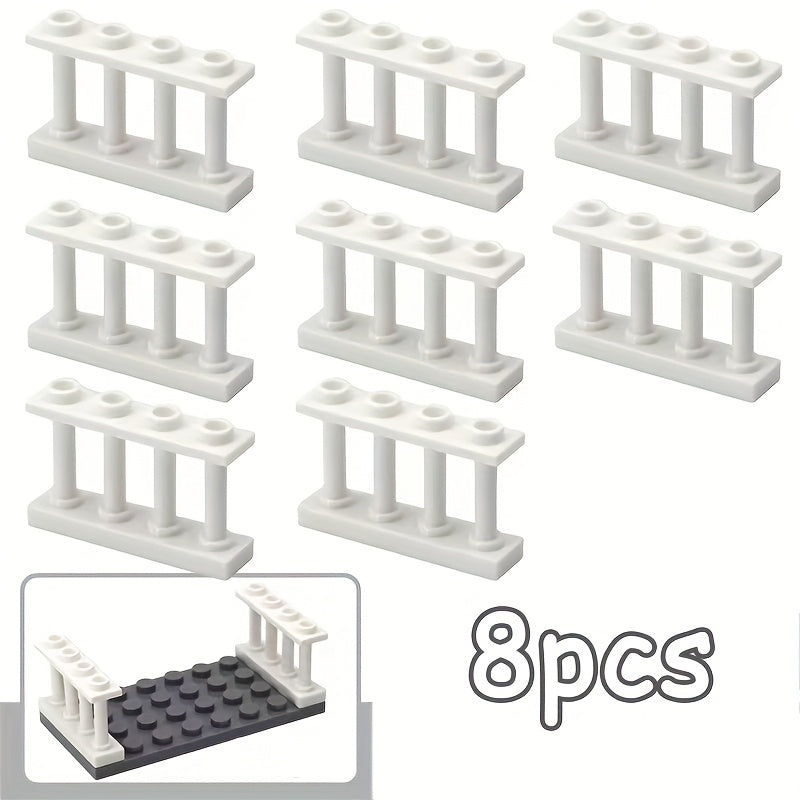 8pcs Railings 1/4 Small Particle Fence Accessories
