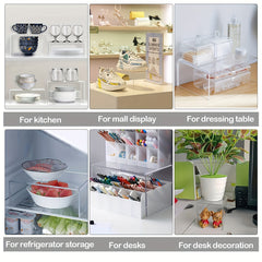 4 Layer Acrylic Display Stand for Desserts, Dolls, Cosmetics, Collectibles