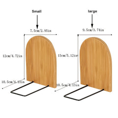 Bamboo Book Stand Desk Flapper Log Texture Office School Book Folder Storage Des