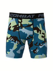 Xinso Prince Men's Camo Compression Shorts for Running Basketball Training