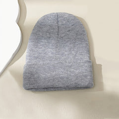 Embroidery Rose Beanies Women Chunky Knit Beanie