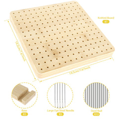 Blocking Board Kit 10 Steel Rod Pin 19 Crochet Wooden Board
