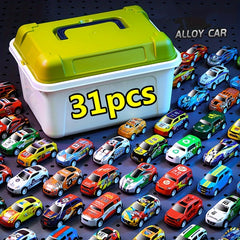 31pcs 2.75in Pull Back Toy Cars in Storage Box Party Favors Goodie Bag Stuffers