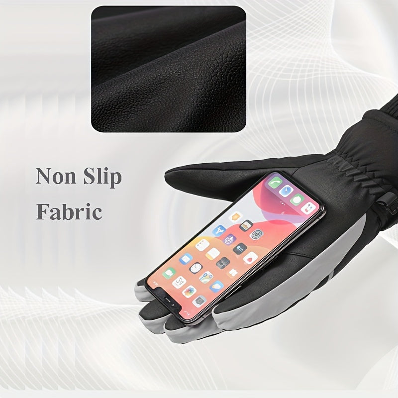 Men's Winter Gloves Waterproof Touch Screen Fingers