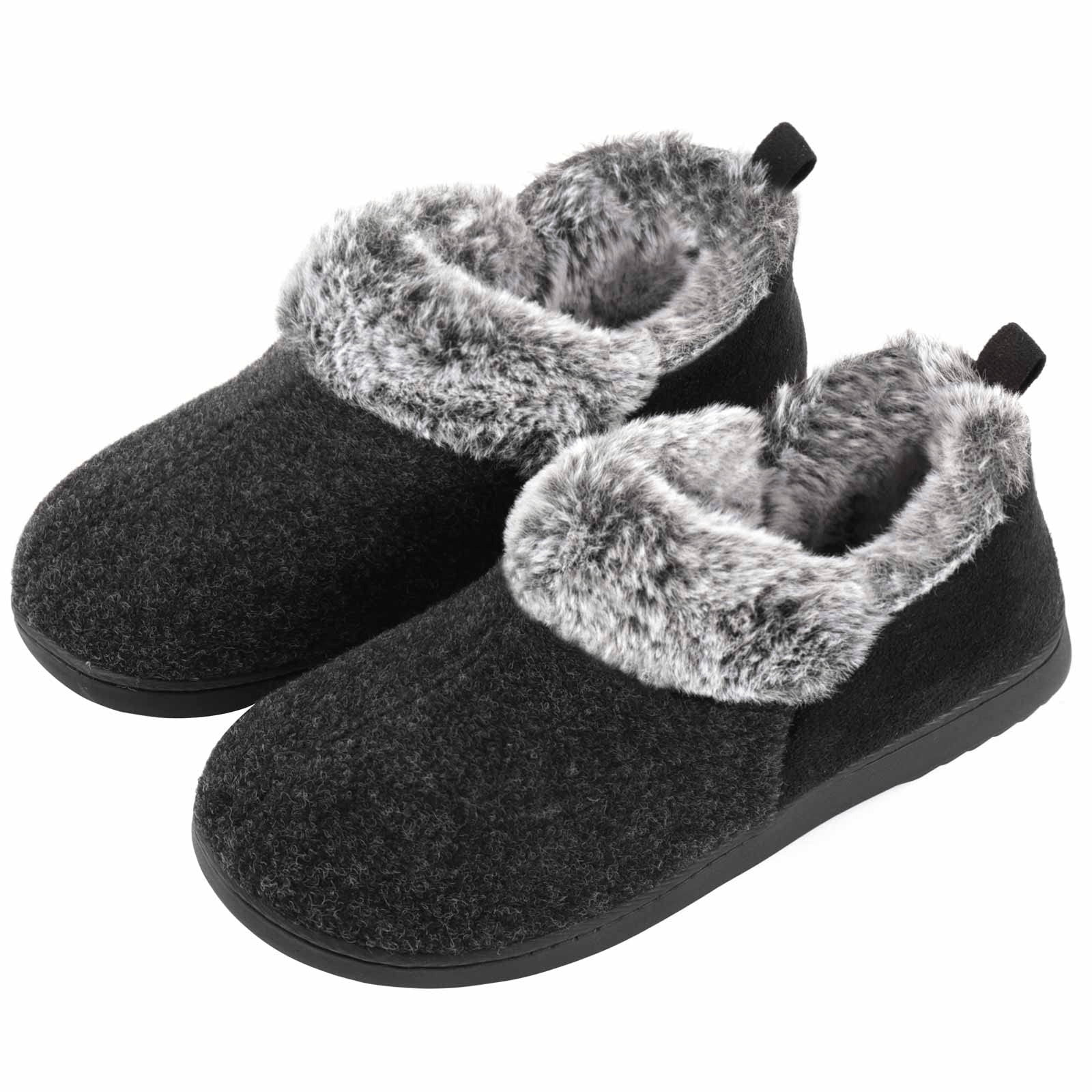 Women's Fuzzy Fleece Memory Foam Slip on Shoes