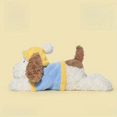 Cartoon Dog Plush Toy Yellow Hat Soft Stuffed Animal Mixed Colors