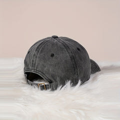 Vintage Butterfly Print Baseball Cap Distressed Sunshade Hat