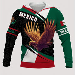 MEXICO Eagle Print Hoodies For Men Graphic Hoodie