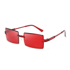 Vintage Gradient Sunglasses Square Oversized Stylish Rimless Ladies